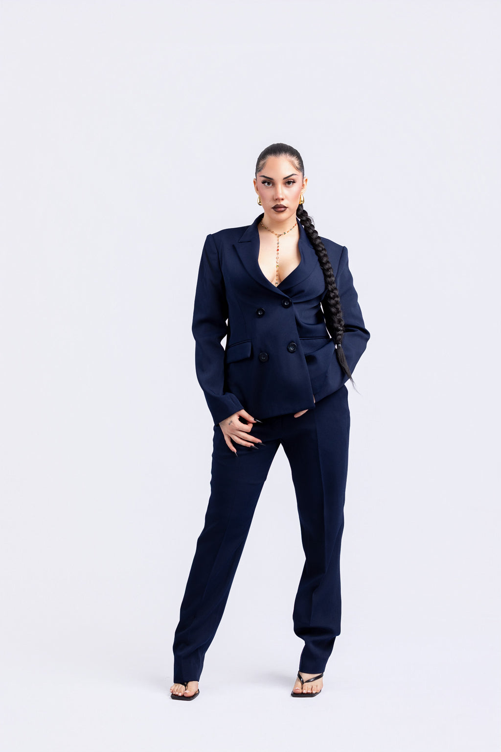 Ensemble Tailleur boutonné à la taille
