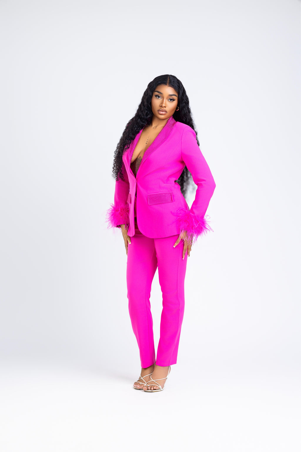 Ensemble tailleur 2 pièces avec strass
