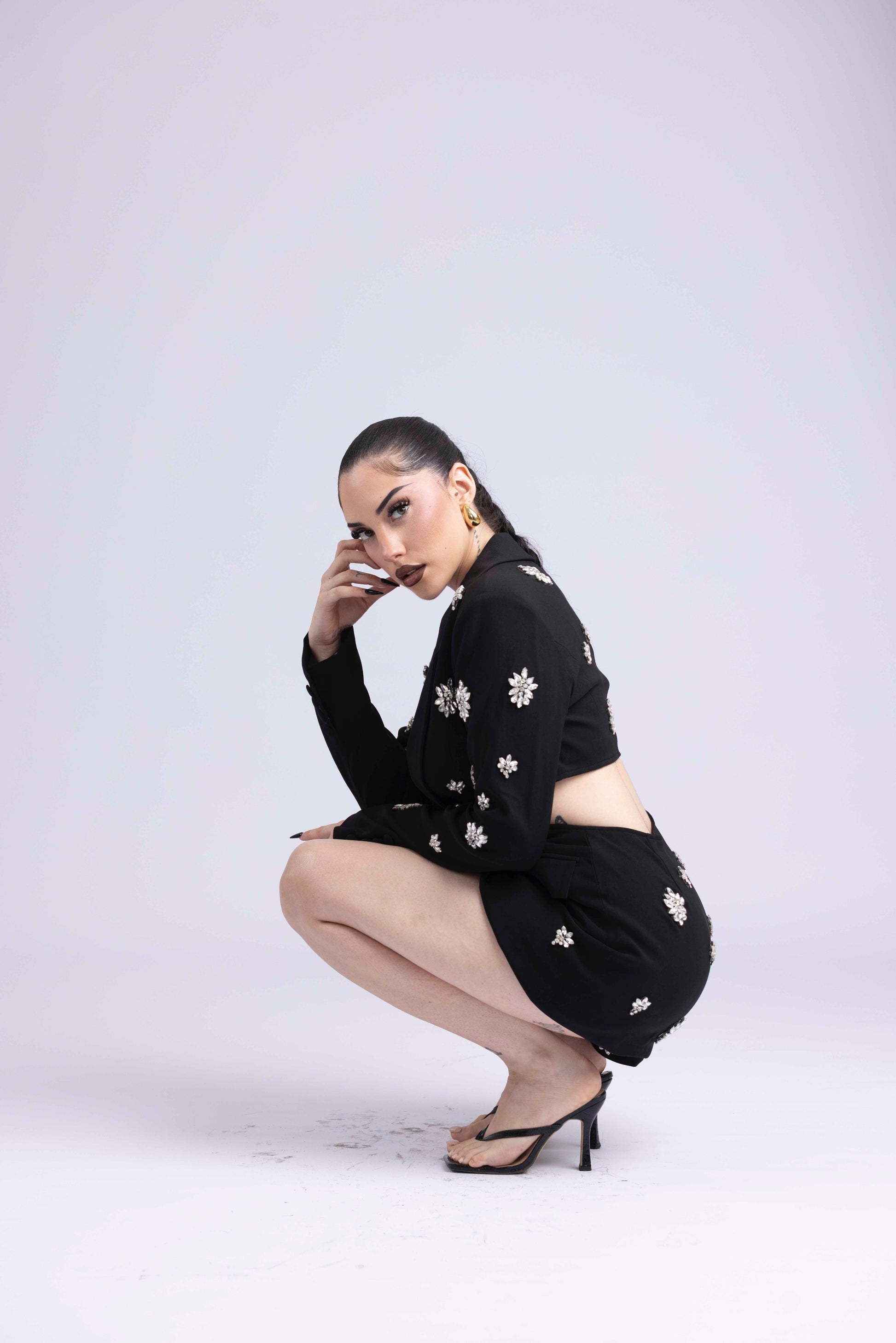 Robe Tailleur dos nus strassé