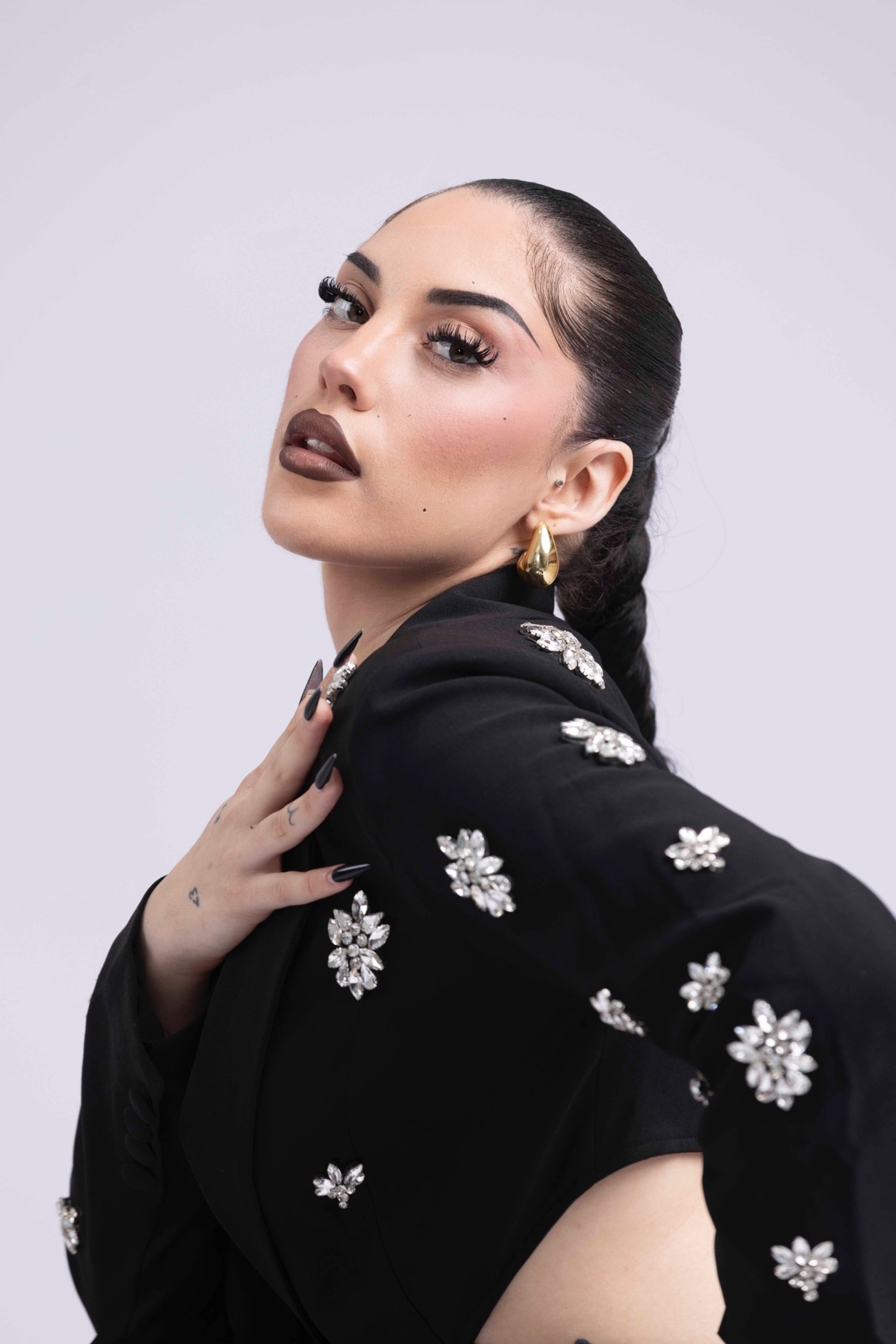 Robe Tailleur dos nus strassé