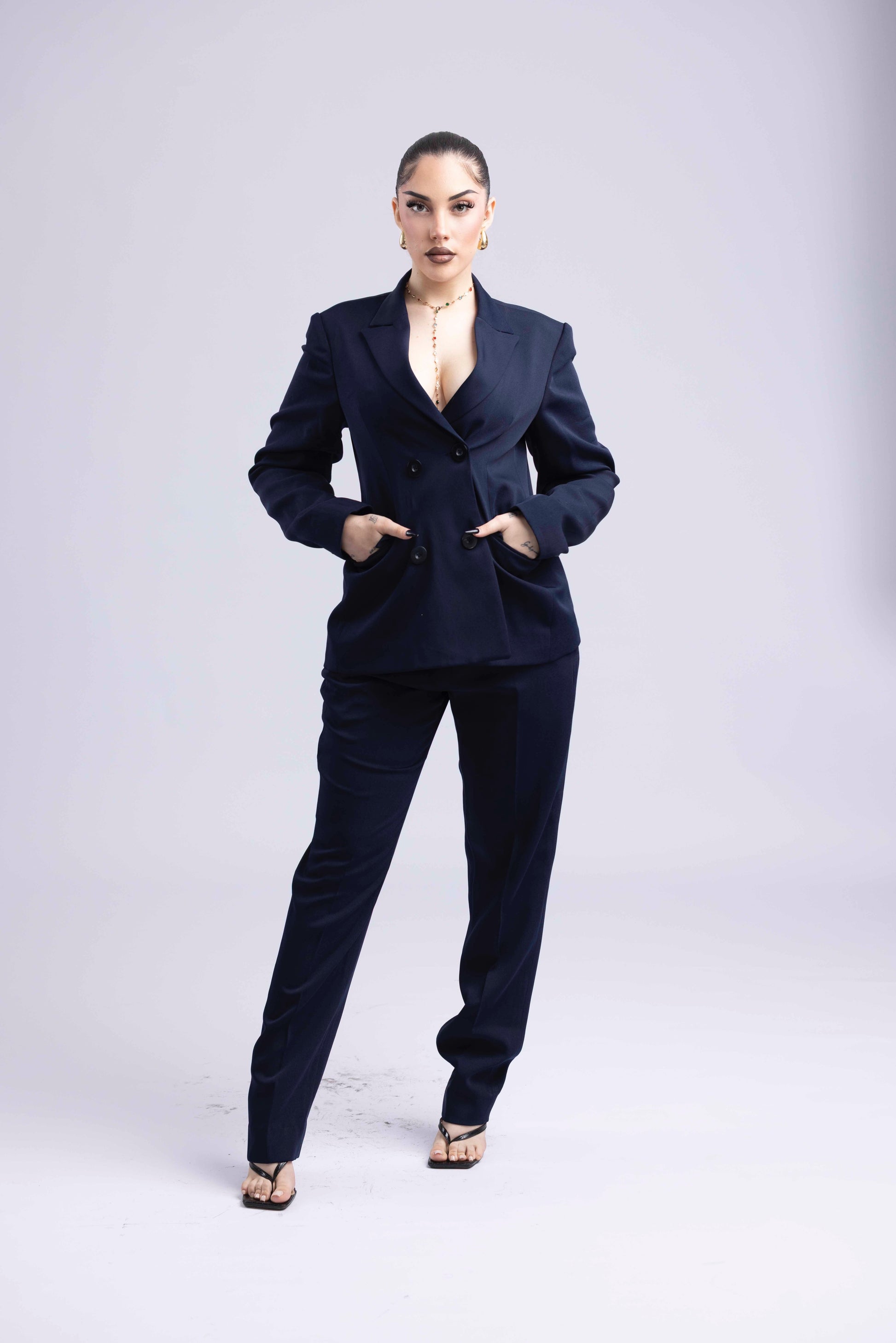 Ensemble Tailleur boutonné à la taille