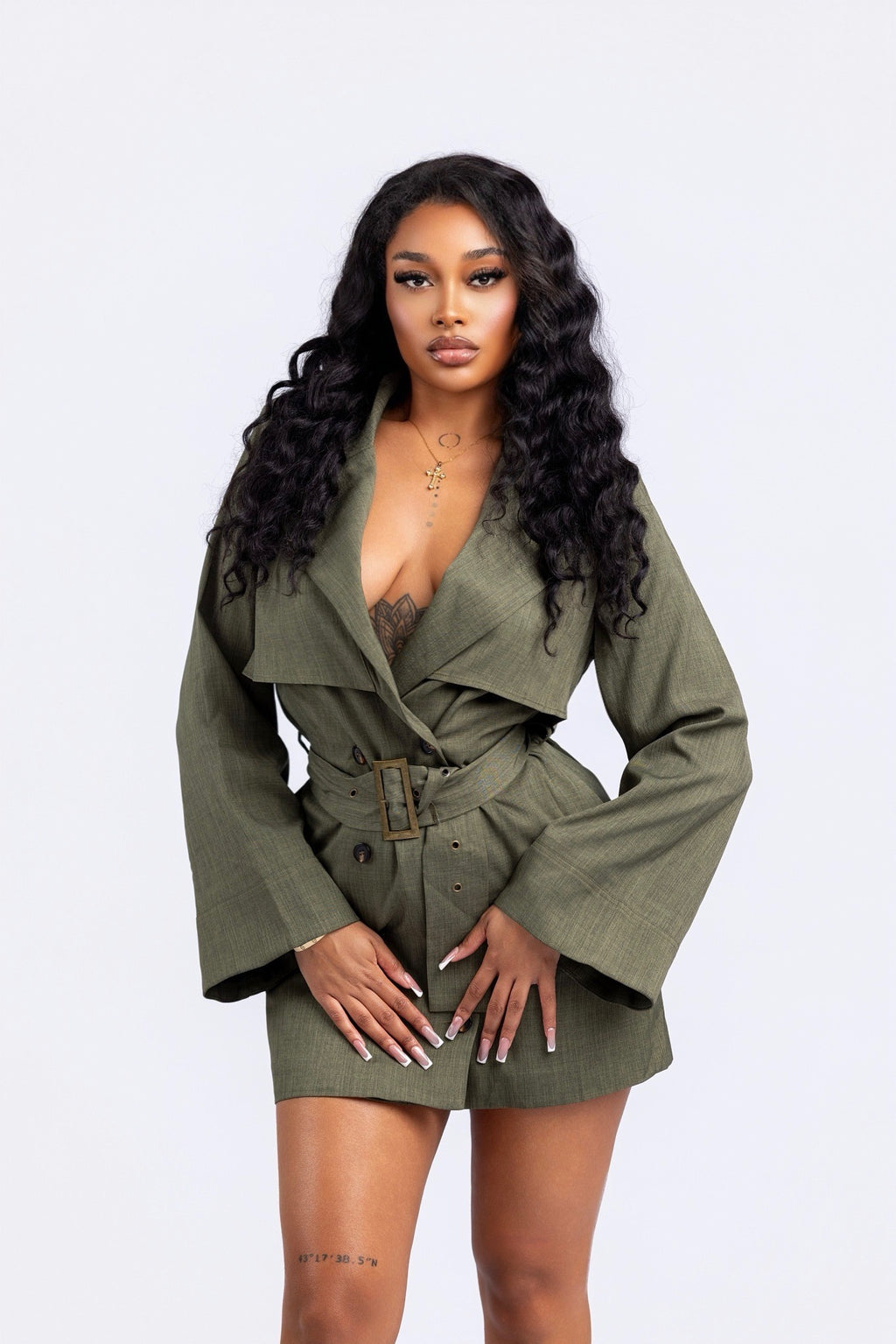 Blazer dress ceinturé