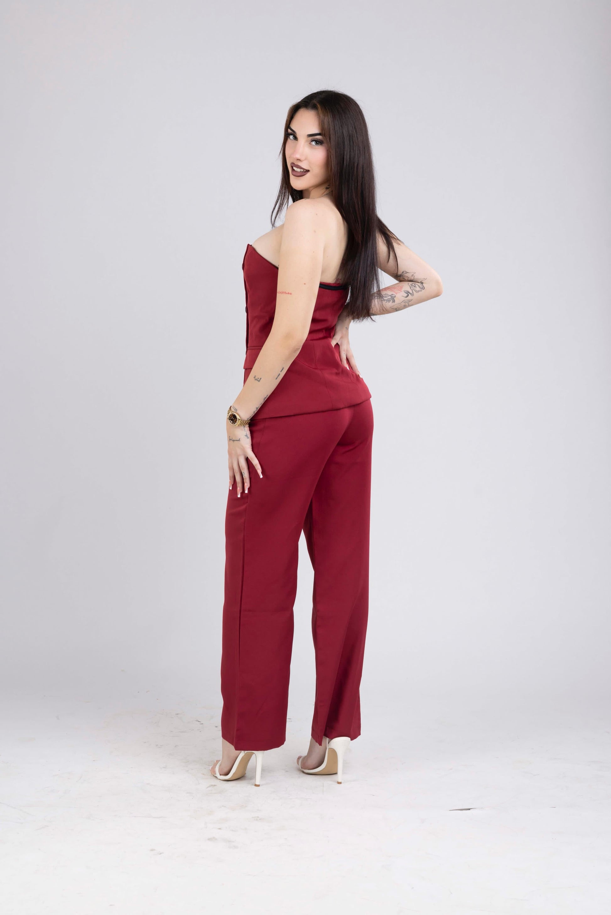 Ensemble tailleur 2 pièces bustier