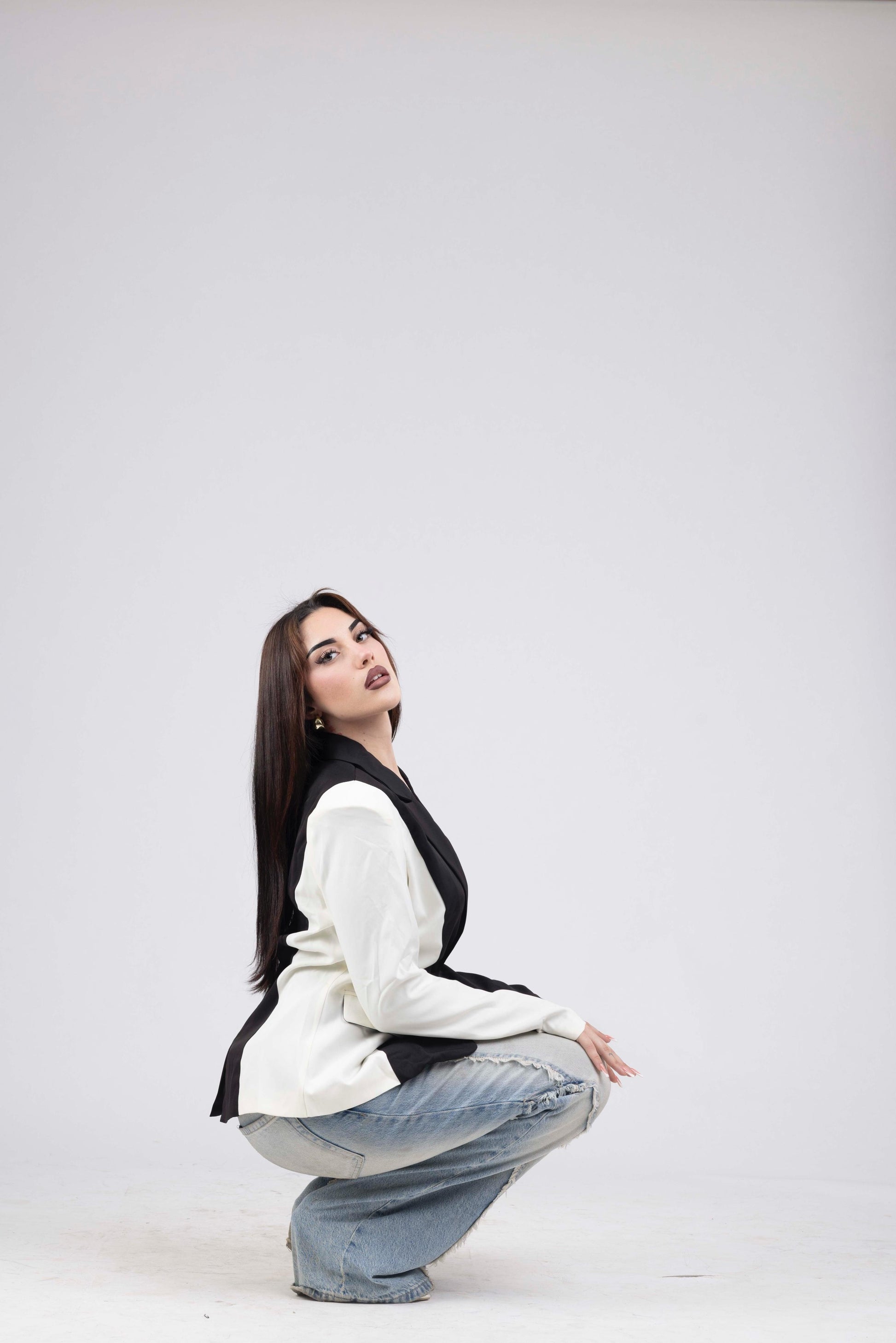 Blazer black and White