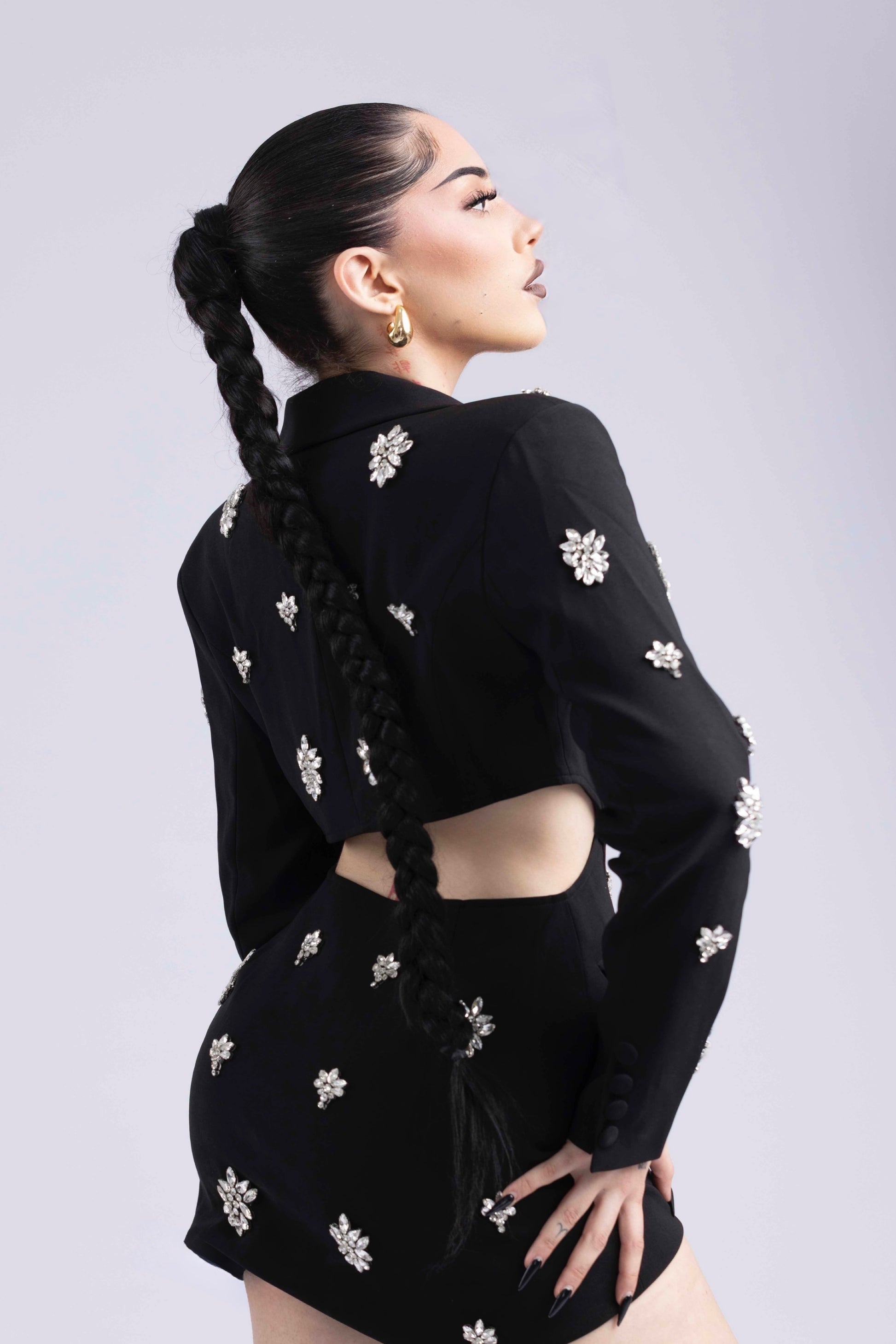 Robe Tailleur dos nus strassé